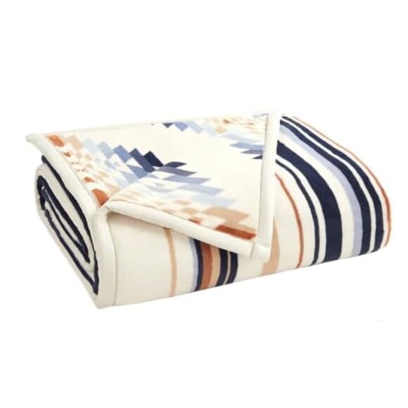 Pendleton Home Reversible Plush Throw Savanna Stripe - Picture 2 of 3